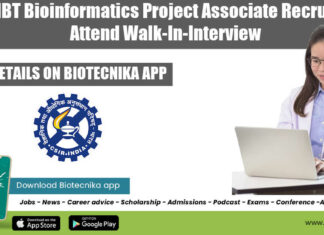 CSIR-IHBT Bioinformatics Project Associate