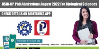 CSIR-IIP PhD Admissions 2022