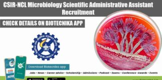 CSIR-NCL Microbiology Scientific Administrative