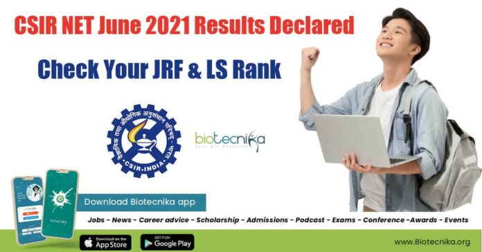 CSIR NET 2021 Results Declared