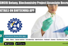 CSIR-CSMCRI Botany, Biochemistry Project Associate Recruitment CSMCRI Biochem Project Jobs