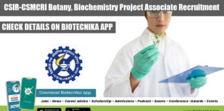 CSMCRI Biochem Project Jobs