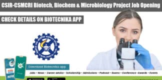 CSMCRI Project Vacancies