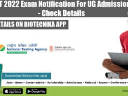 CUET 2022 Exam Notification For UG Admissions - Check Details