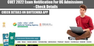 CUET 2022 Exam Notification For UG Admissions - Check Details