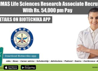 DRDO-INMAS RA Jobs