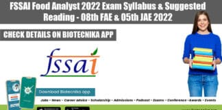 FSSAI Exam 2022 Syllabus - Food Analyst Exam Reference Books