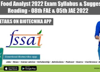 FSSAI Exam 2022 Syllabus - Food Analyst Exam Reference Books