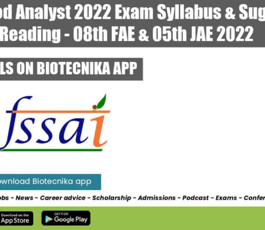 FSSAI Exam 2022 Syllabus - Food Analyst Exam Reference Books