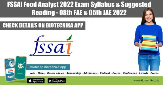 FSSAI Exam 2022 Syllabus - Food Analyst Exam Reference Books