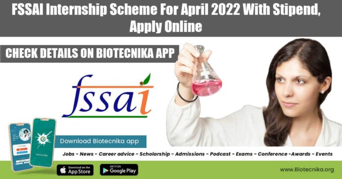 FSSAI Internship 2022 Scheme