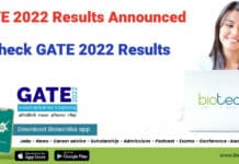 GATE 2022 Results Announced - Check GATE Results, Score Card