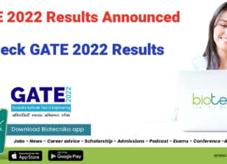 GATE 2022 Results Announced - Check GATE Results, Score Card