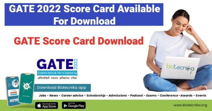 GATE 2022 Score Card