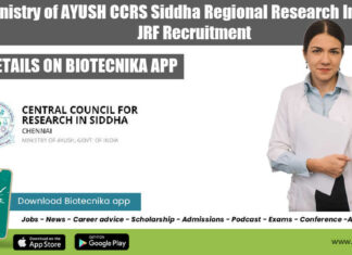 Govt CCRS JRF Job