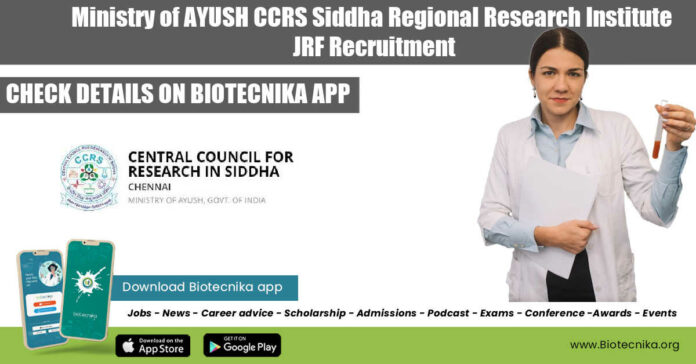 Govt CCRS JRF Job