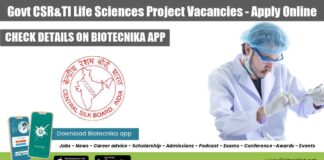 Govt CSR&TI Life Sciences Project