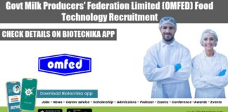 Govt Food Tech Vacancies