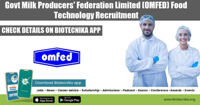 Govt Food Tech Vacancies