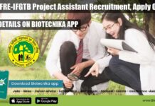 Govt ICFRE-IFGTB Project Assistant Recruitment, Apply Online Govt ICFRE-IFGTB Project Job Openings