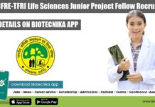 Govt ICFRE-TFRI Life Sciences Junior Project Fellow Recruitment Govt ICFRE-TFRI Life Sciences