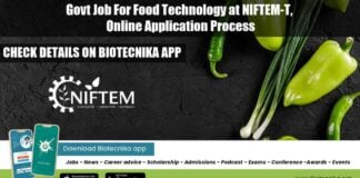 Govt Job For Food Technology