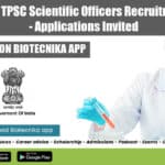 Govt TPSC Scientific Officers Recruitment