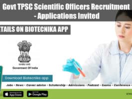 Govt TPSC Scientific Officers Recruitment