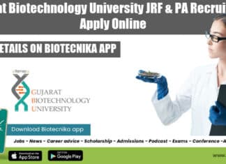 Gujarat Biotechnology University Job