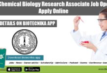 IACS Chemical Biology Research Associate Job Opening, Apply Online IACS Chemical Biology