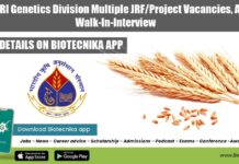ICAR-IARI Genetics Division Multiple JRF/Project Vacancies, Attend Walk-In-Interview IARI Plant Breeding Jobs