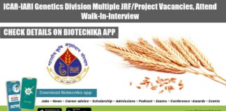 IARI Plant Breeding Jobs