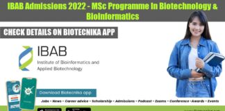 IBAB Admissions 2022