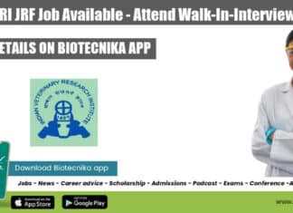 ICAR-IVRI JRF Job Available