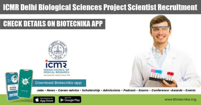 ICMR Delhi Research Job