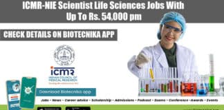 ICMR-NIE Scientist Life Sciences