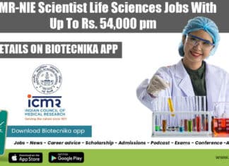 ICMR-NIE Scientist Life Sciences