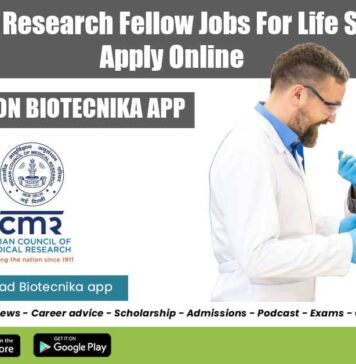 ICMR-NIIH Research Fellow Jobs For Life Sciences, Apply Online ICMR-NIIH Research Fellow Jobs