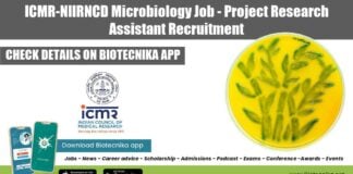 ICMR-NIIRNCD Microbiology Job