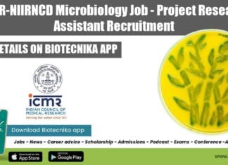 ICMR-NIIRNCD Microbiology Job