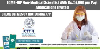 ICMR-NIP Scientist Job