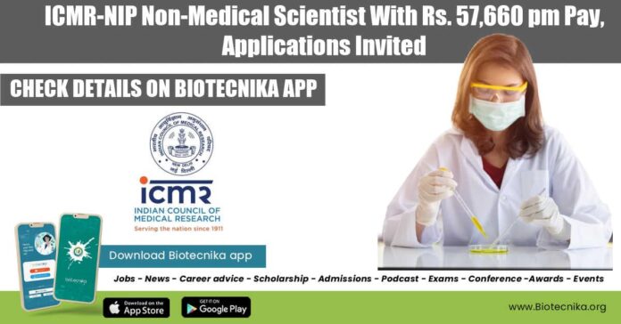 ICMR-NIP Scientist Job