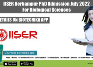 IISER Berhampur Admissions 2022