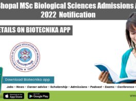 IISER Bhopal MSc Admissions