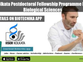 IISER Kolkata Postdoctoral Fellowship Programme