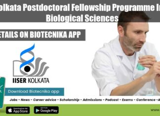 IISER Kolkata Postdoctoral Fellowship Programme