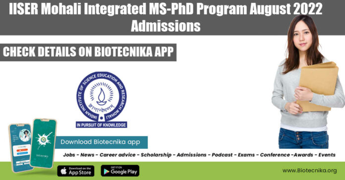 IISER Mohali Integrated MS-PhD