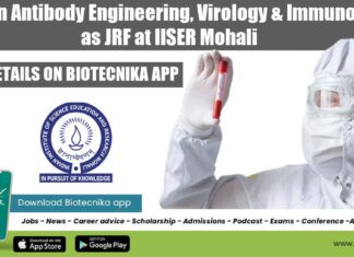 IISER Mohali Vacancy 2022
