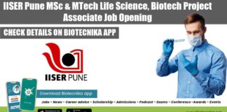 IISER Pune Associate Job