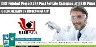 IISER Pune JRF Vacancy